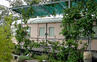 train carriage home Joan Relke and Carl Merten